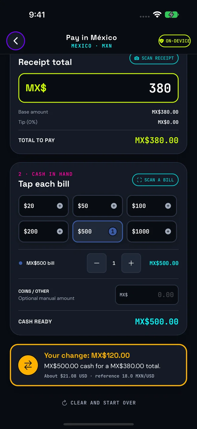 CurrencyQuest pay screen
